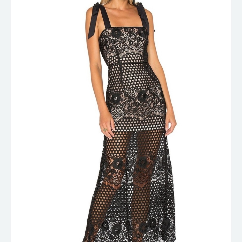 Alice McCall Black Lace Maxi Dress